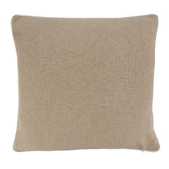 Fennco Styles Hand Beaded & Embroidered Reindeer Cotton Decorative Throw Pillow 18" W x 18" L – Natural Holiday Cushion for Home, Couch, Sofa, Bedroom, Office, Christmas Décor and Special Occasion