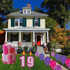 Birthday Girl Yard Card Pathway Markers 31 pcs