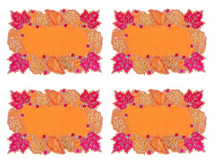 Fennco Styles Embroidered Sequin Autumn Leaves Table Runner 16" W X 33" L - Terracotta Harvest Foliage Table Cover for Thanksgiving, Holiday, Banquets, Special Occasion