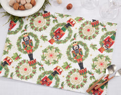 Fennco Styles Nutcracker Holiday Table Runner 16" W X 70" L - Red & Green Festive Table Cover for Christmas Décor, Dining Room, Banquet, Family Gathering and Special Events
