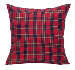 Fennco Styles Holiday Tartan Plaid Deer Christmas Decorative Throw Pillow Cover