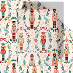 WRAPLULU Nutcracker Christmas Wrapping Paper 4 Jumbo Sheets 28x40in Yellow