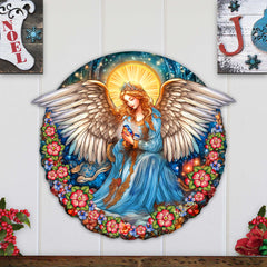 Guardian Angel of Serenity Holiday Door Decor by G. Debrekht - Nativity Holiday Decor - 8652806H