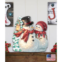 Snow Much in Love Christmas Door Decor by D. Gelsinger - Christmas Santa Snowman Decor - 8461011H-1708