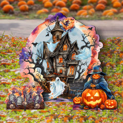 Halloween Haunted House Set of 3 Outdoor Décor Yard Décor by G. Debrekht - Halloween Décor - 8652824F-S3
