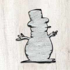 Rustic Happy Snowman Door Decor - Christmas Santa Snowman Decor - 8198801H