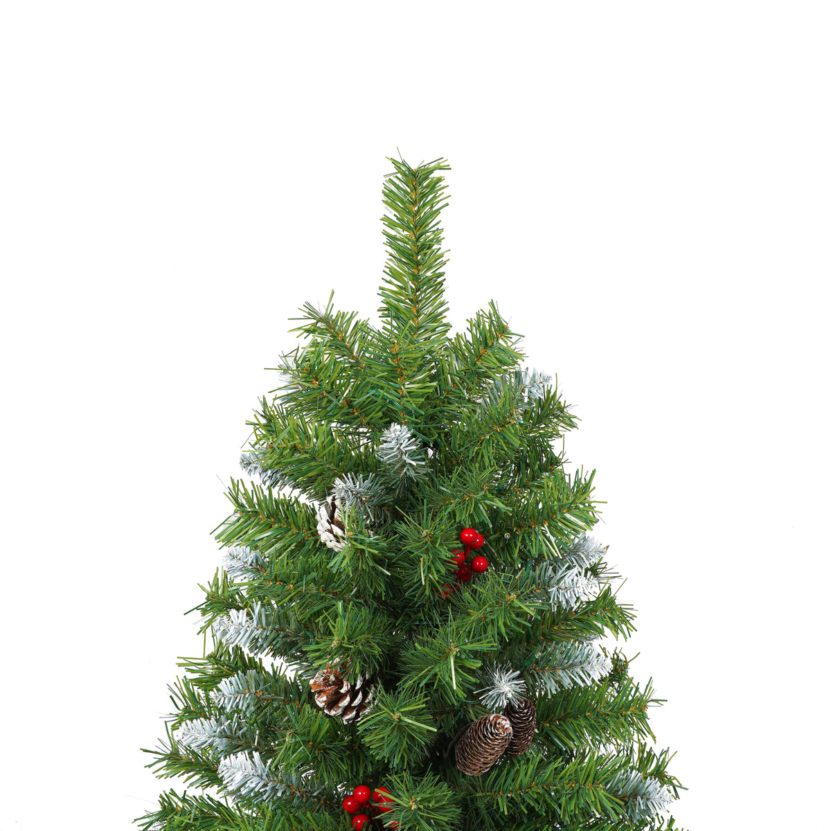 Pre-Lit Artificial Christmas Tree 3-Piece Set with LED Lights - Green