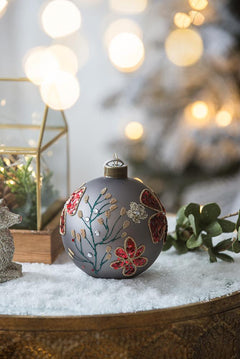 Pearl Silver Glass Decorative Hanging Ball Christmas Ornaments – Set Options