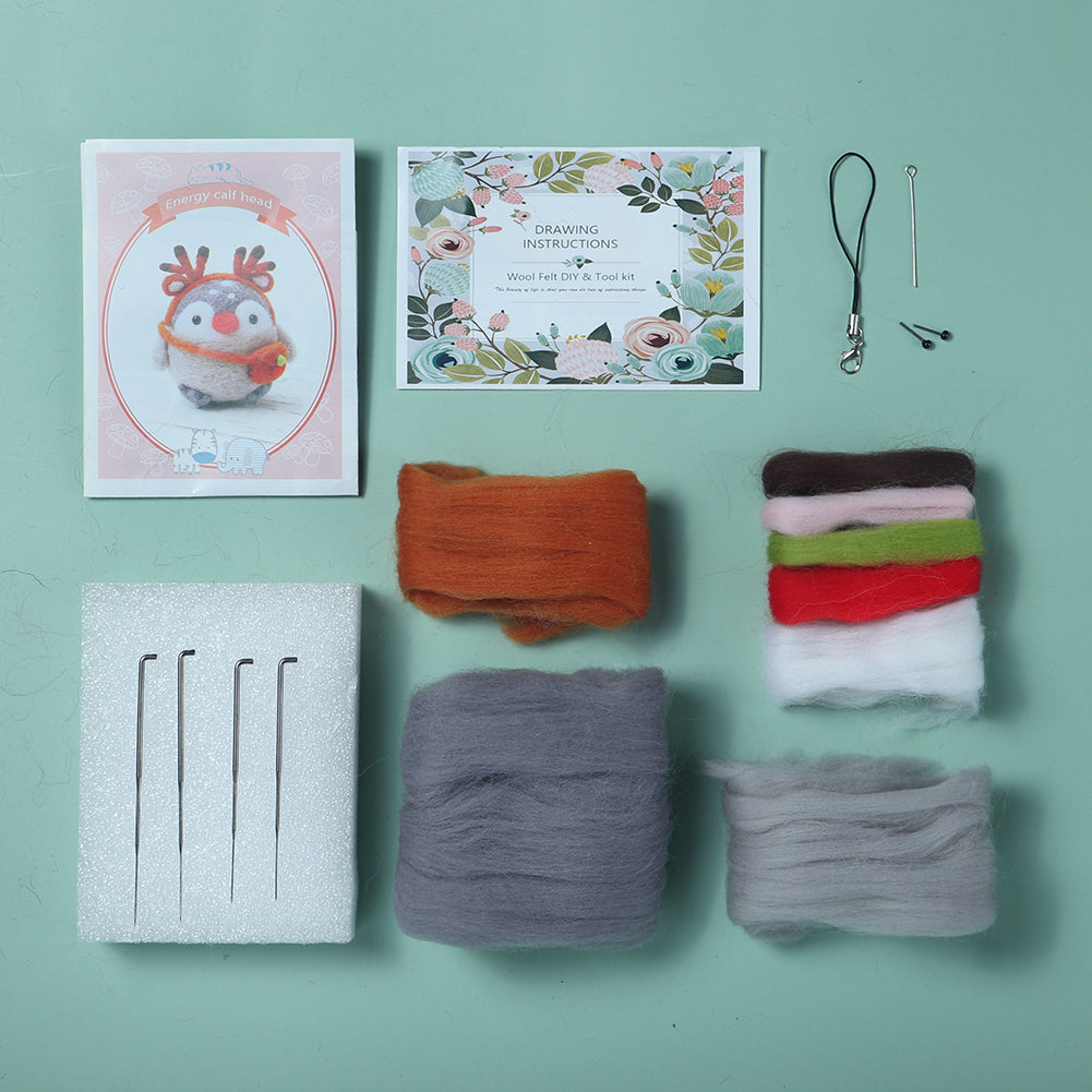 Reindeer Penguin Christmas Needle Felting Kit