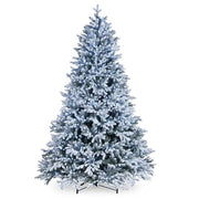 7.5 ft Snowy Hamilton Spruce Pre-Lit Christmas Tree, 750 Cool White LEDs