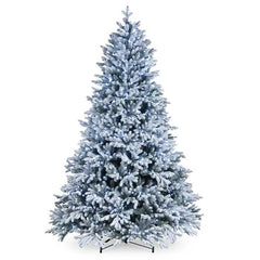 7.5 ft Snowy Hamilton Spruce Pre-Lit Christmas Tree, 750 Cool White LEDs