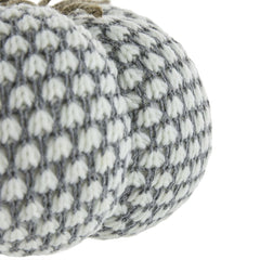 Knite Pumpkin Ornament Decor for Holiday Harvest – Gray or Dark Gray