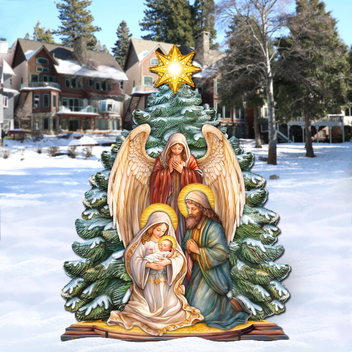 Holy Family Nativity Outdoor Decor by G. Debrekht - Nativity Holiday Decor - 8611042F