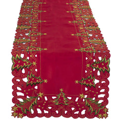 Fennco Styles Pandora Collection Holiday Christmas Tree Table Linens