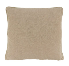 Fennco Styles Beaded Embroidered Snowflake Cotton Throw Pillow 18" W x 18" L - Natural Holiday Cushion for Christmas, Home, Couch, Living Room Décor, Special Occasion