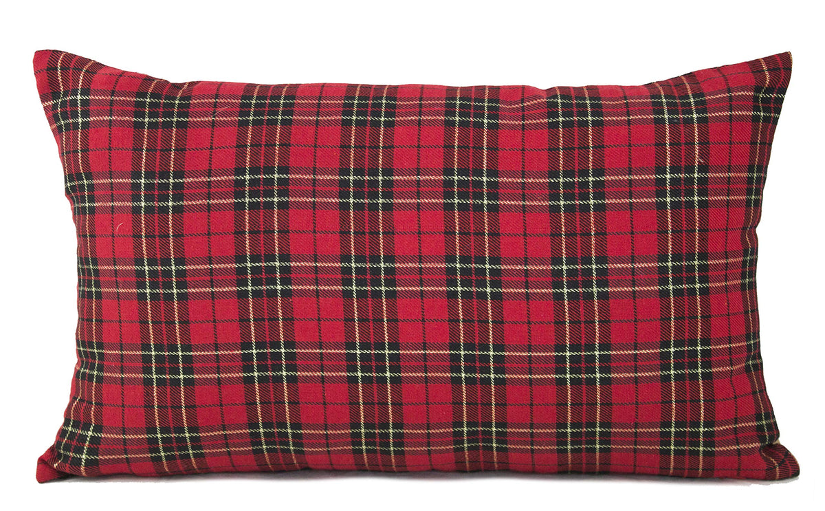 Fennco Styles Holiday Tartan Plaid Dazzle Christmas Decorative Throw Pillow