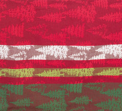 Fennco Styles Christmas Tree Plaid Design 100% Cotton Table Linens - Various Sizes for Home, Holiday, Family Gathering and Special Occasion