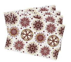Fennco Styles Holiday Decor Red Snowflake Print Tablecloth
