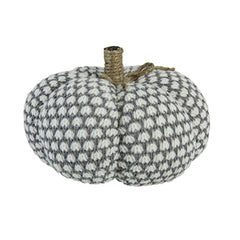 Knite Pumpkin Ornament Decor for Holiday Harvest – Gray or Dark Gray