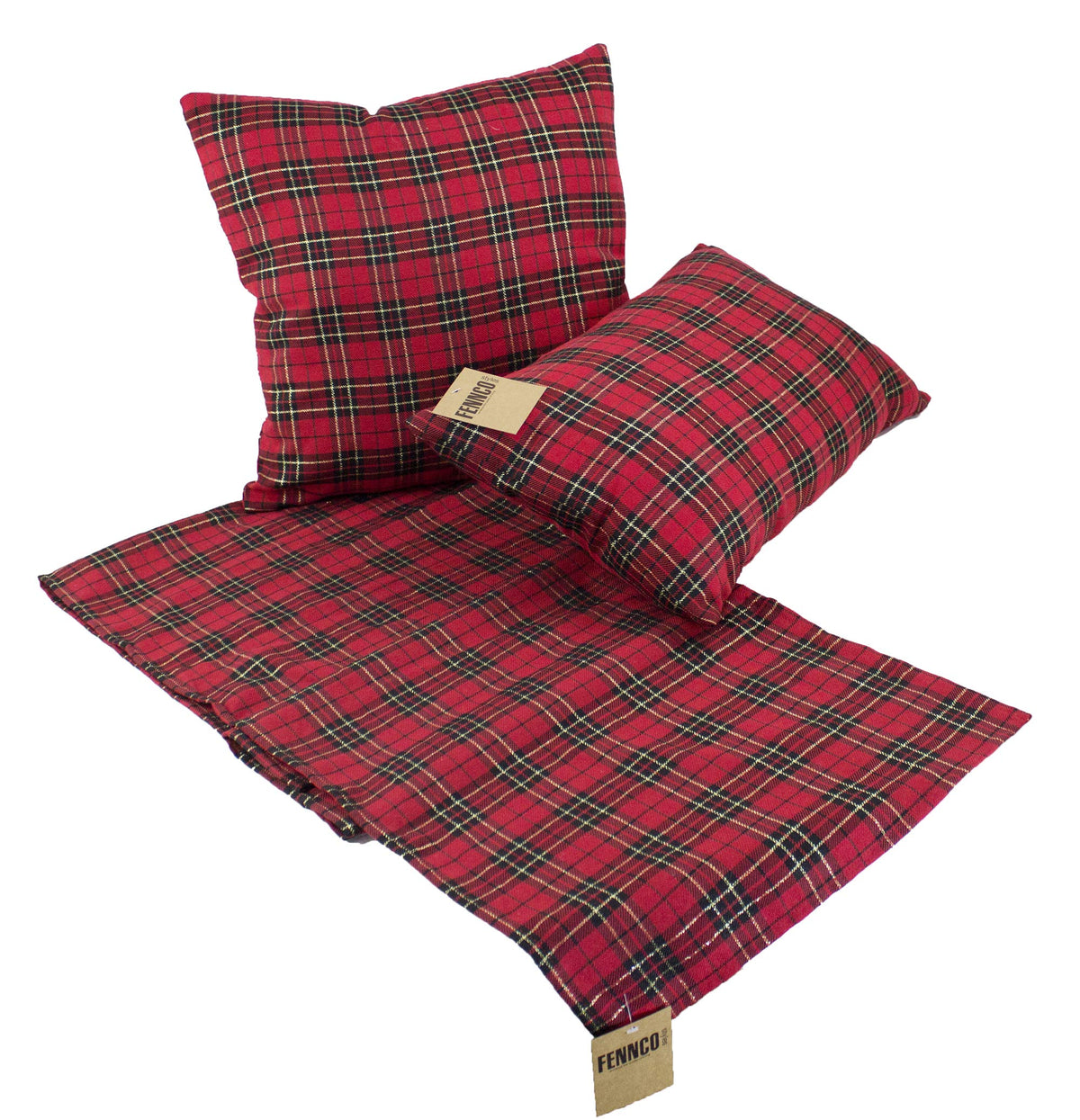 Fennco Styles Holiday Tartan Plaid Dazzle Christmas Decorative Throw Pillow