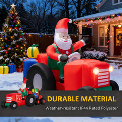 Inflatable Santa on Driving Trailer