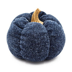 Pumpkin Ornament Decor For Holiday Harvest Festival Fall Festival & Thanksgiving (Set of 3) - Blue