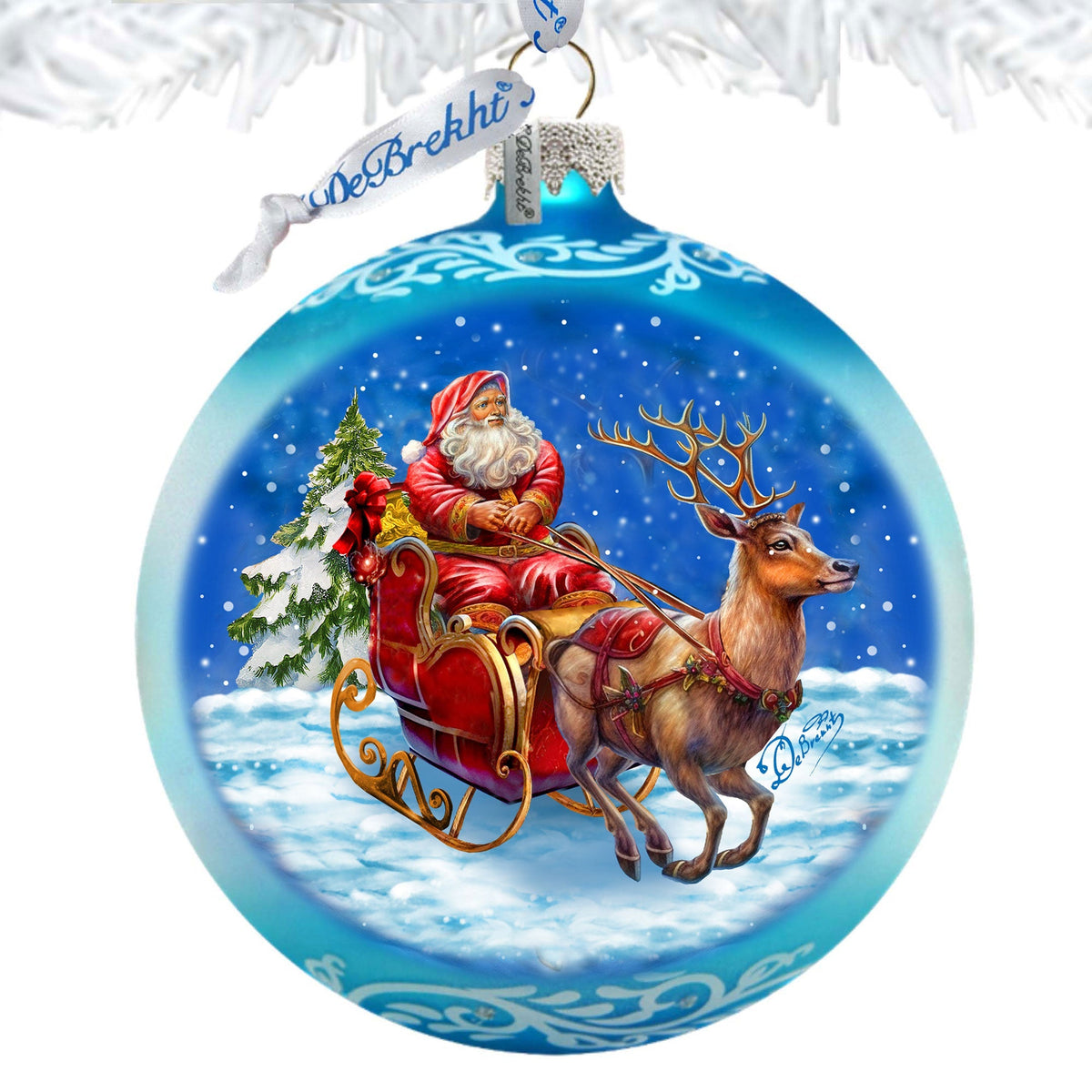 Enchanted Midnight Journey Lg Glass Ornament by G.Debrekht - Christmas Holiday Decor - 73962