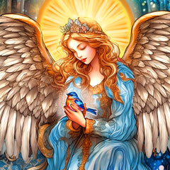 Guardian Angel of Serenity Holiday Door Decor by G. Debrekht - Nativity Holiday Decor - 8652806H