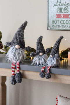 Christmas Gnomes Decorations, Christmas Table Home Ornaments For Holiday Party Gifts (Set of 4) - Gray