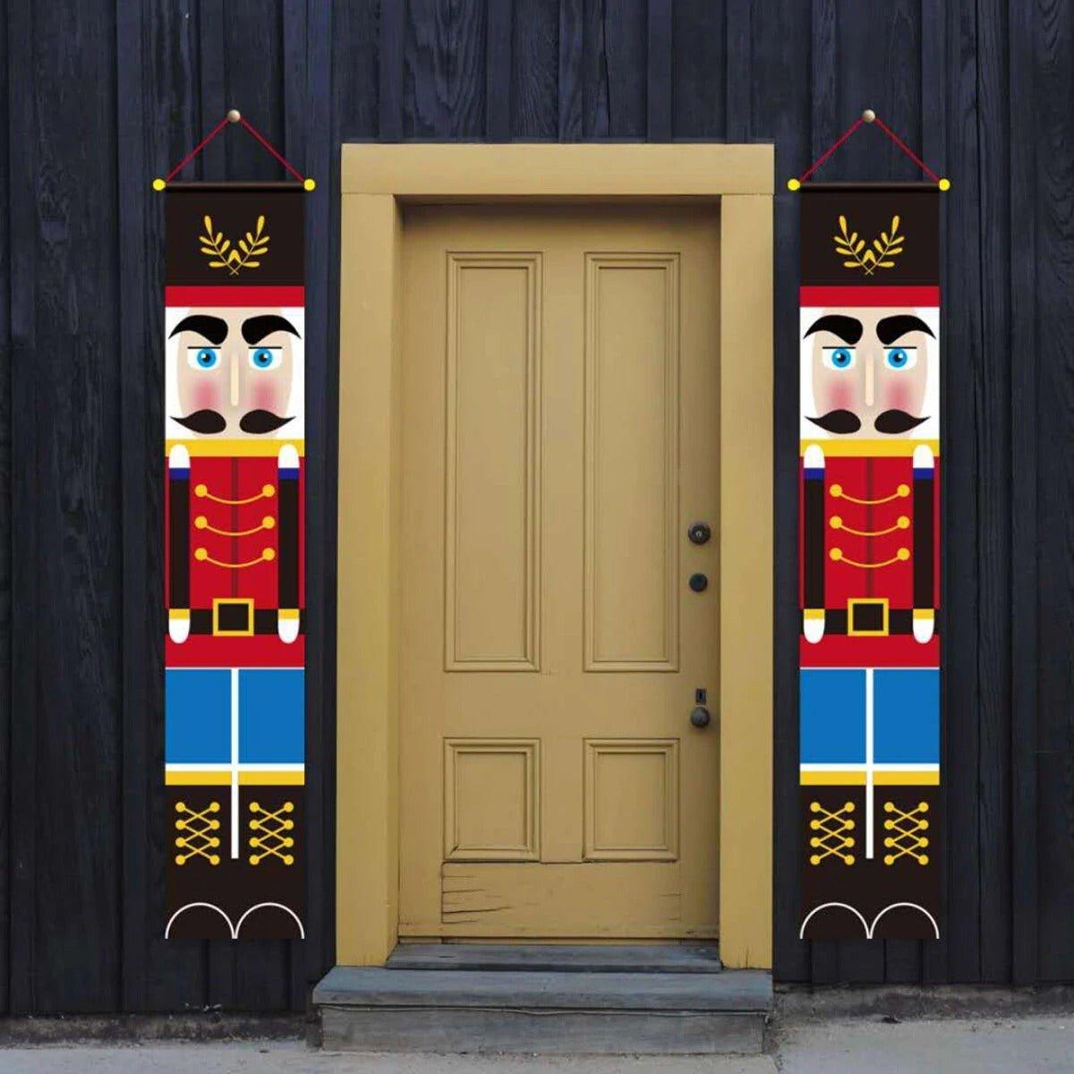 Nutcracker Soldier Christmas Door Banner