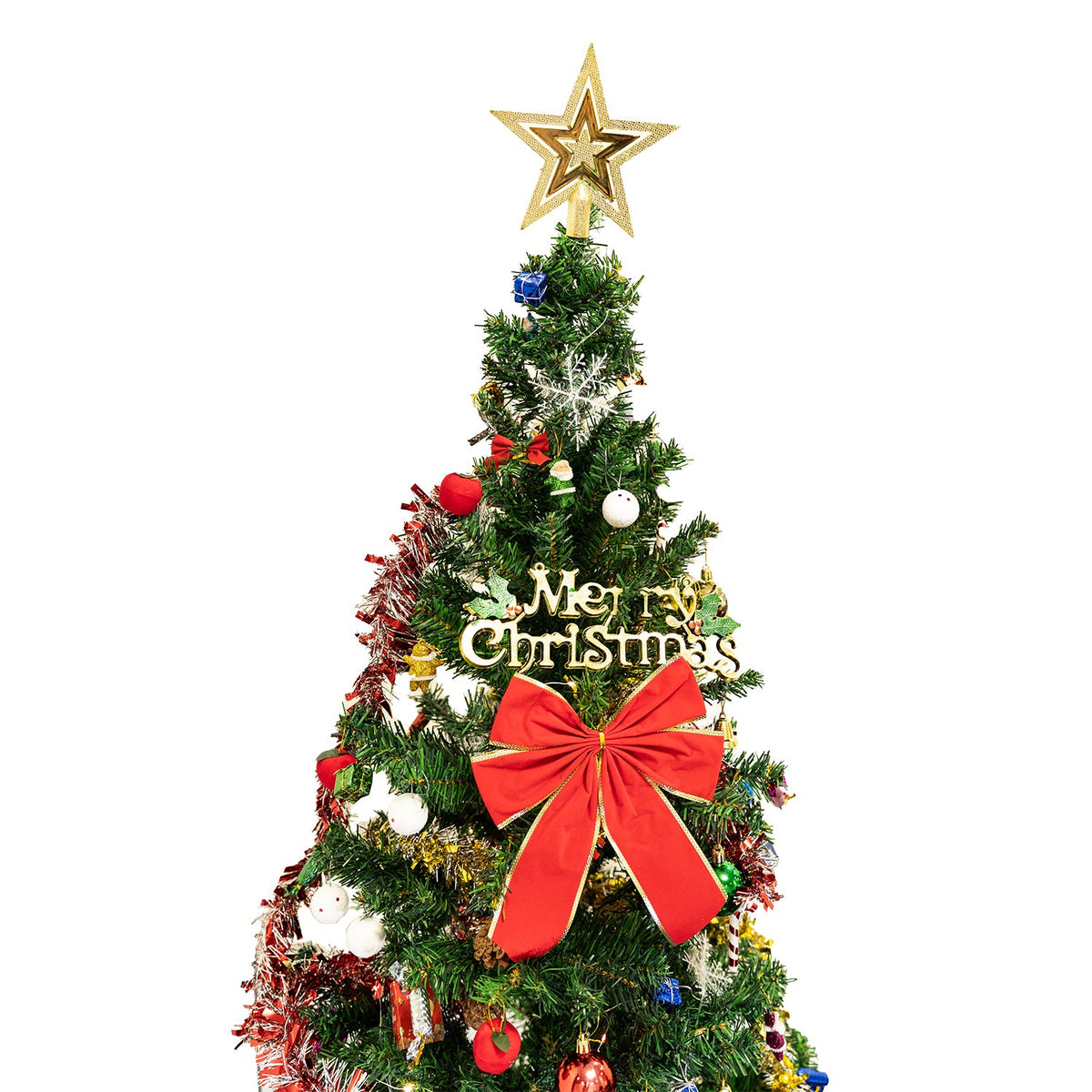 6ft Artificial Christmas Tree with LED Lights - 34.65" Wide