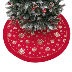 Stitched Snowflake Christmas Tree Skirt