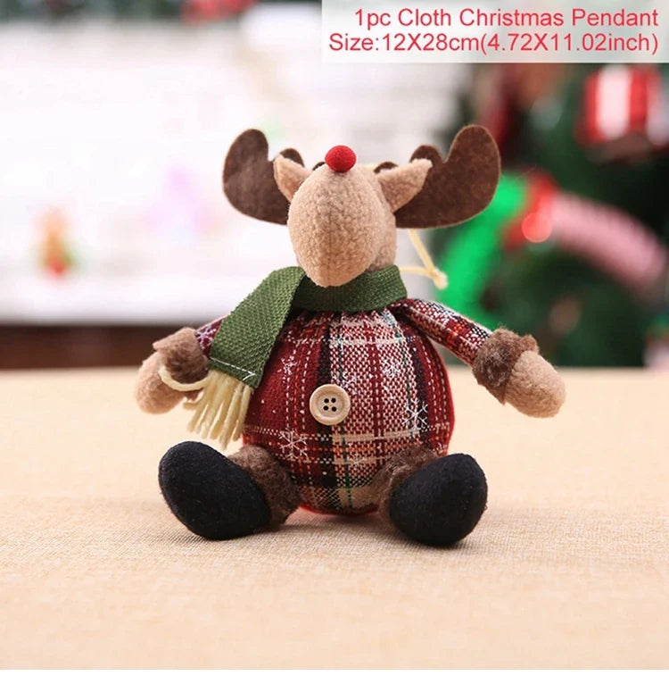 Santa Claus Doll Chirstmas Decorations Home 2025 Decor Table Elk Doll Christmas Ornaments Xmas Navidad Gifts Happy New Year 2026