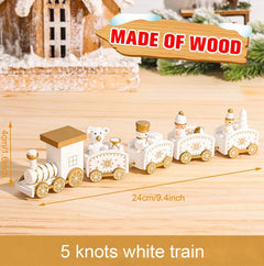 Christmas Plastic/Wooden Train Merry Cristmas Ornaments Christmas Decor For Home 2024 Xmas Tree Decor Noel Navidad NewYear Gifts