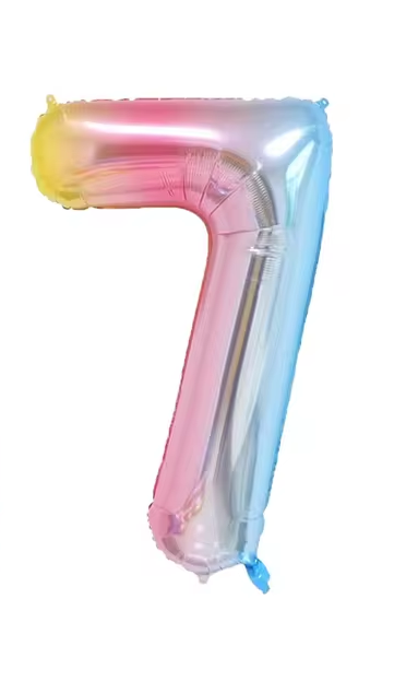 Rainbow Gradient Colorful Number Balloon Foil Balloon