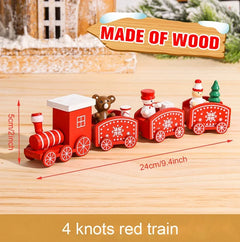 Christmas Plastic/Wooden Train Merry Cristmas Ornaments Christmas Decor For Home 2024 Xmas Tree Decor Noel Navidad NewYear Gifts