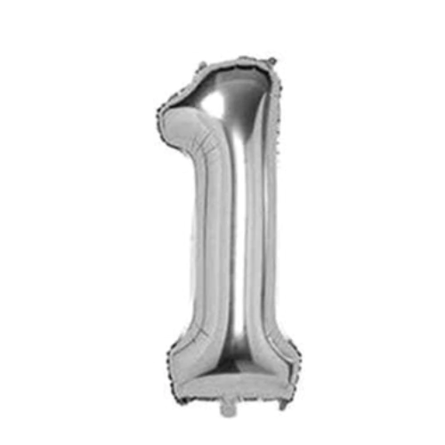 Silver Number Balloon Foil Balloon