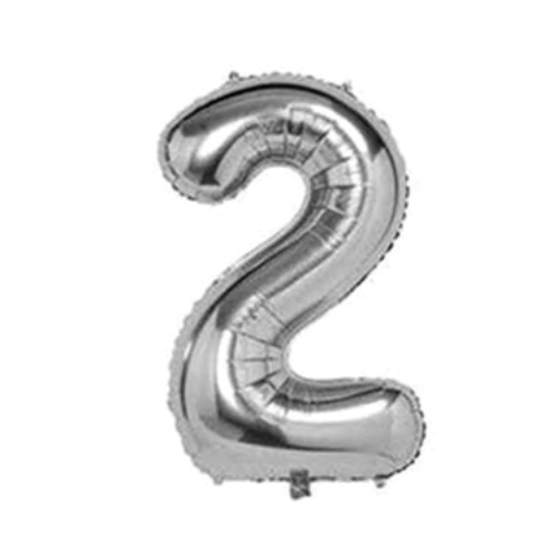 Silver Number Balloon Foil Balloon