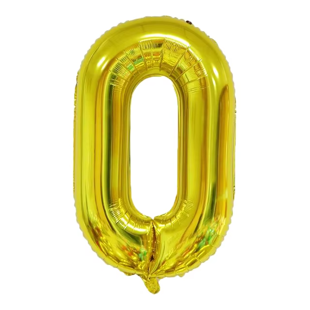 Golden Number Balloon Foil Balloon