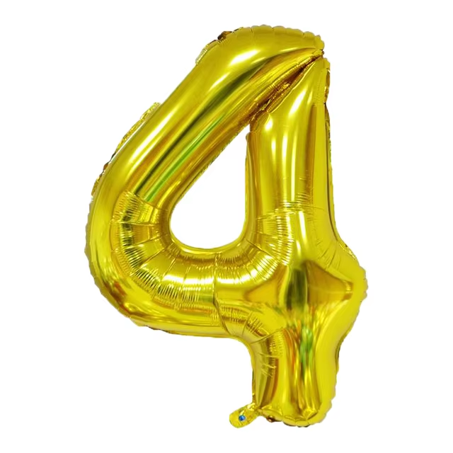 Golden Number Balloon Foil Balloon