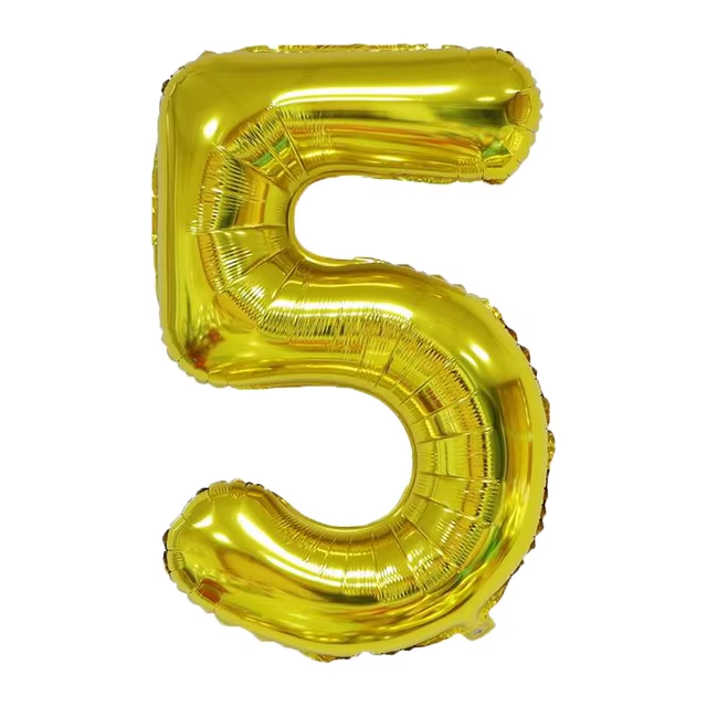 Golden Number Balloon Foil Balloon