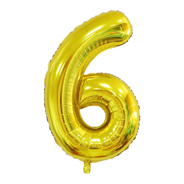 Golden Number Balloon Foil Balloon