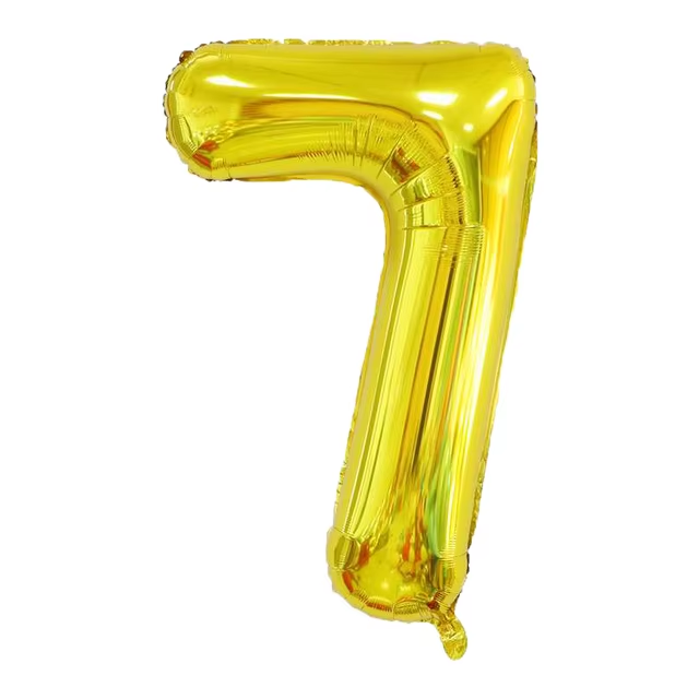 Golden Number Balloon Foil Balloon