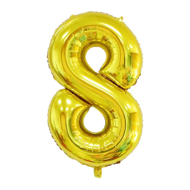 Golden Number Balloon Foil Balloon