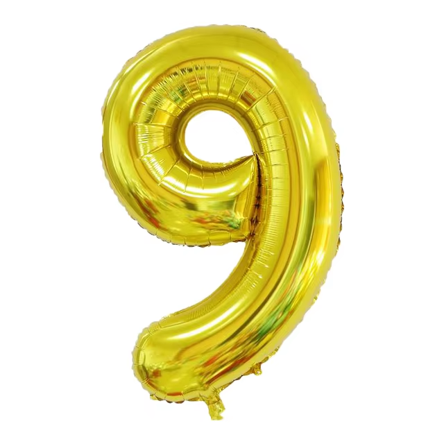 Golden Number Balloon Foil Balloon