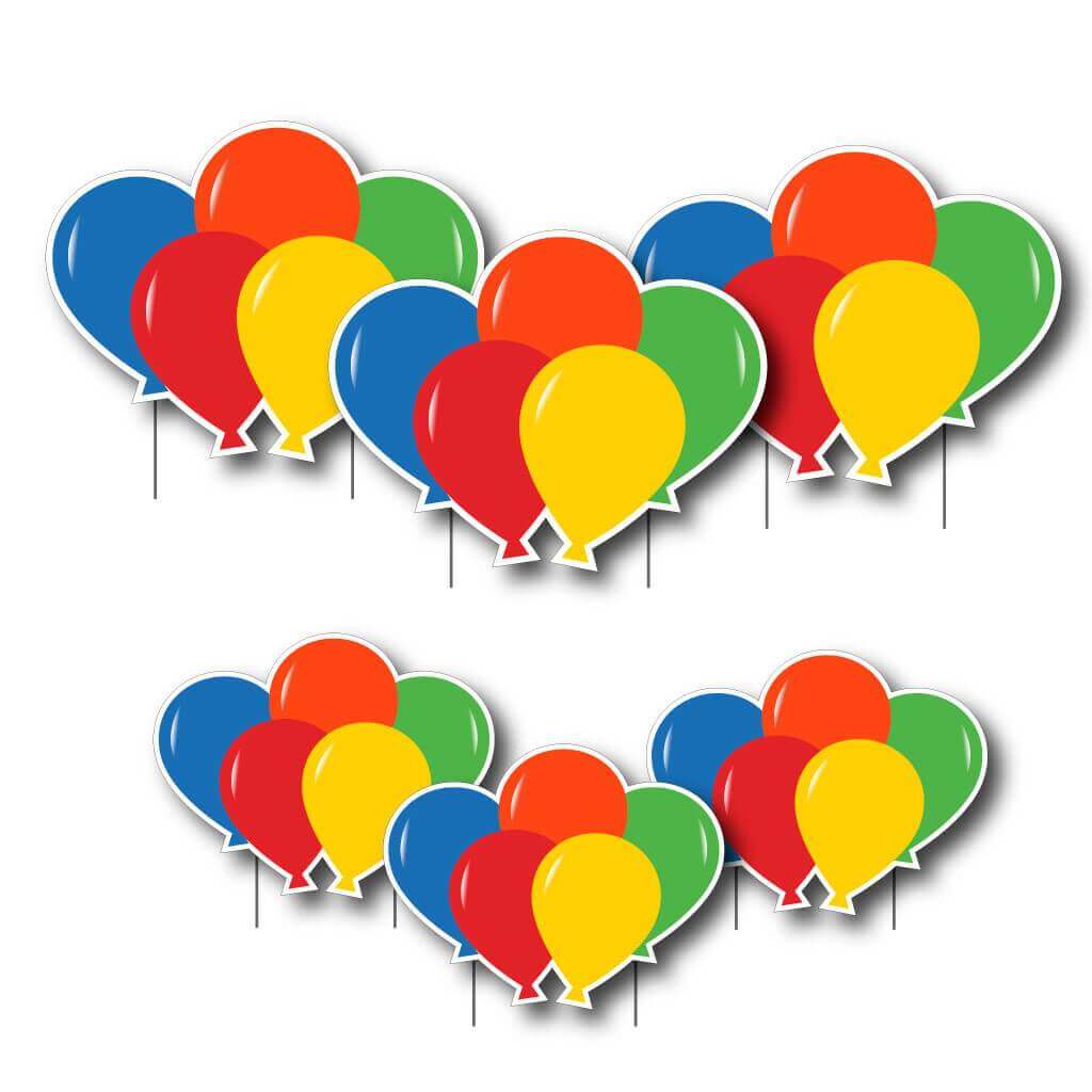 Birthday Ballooon Cluster Themed Yard Greeting Accessories