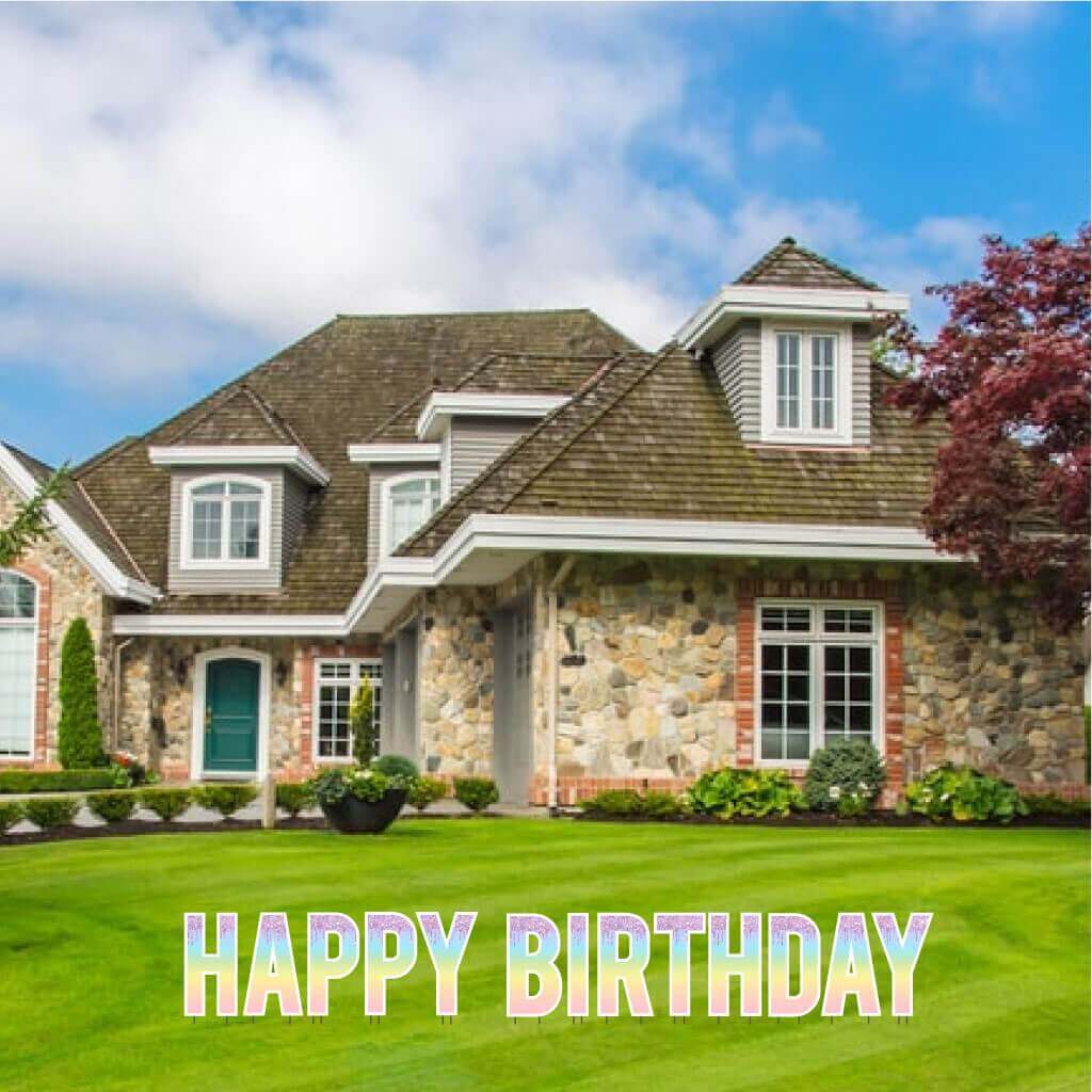 Dripping Glitter Ombre 18" Bebas Happy Birthday Yard Letters - 13 pc set
