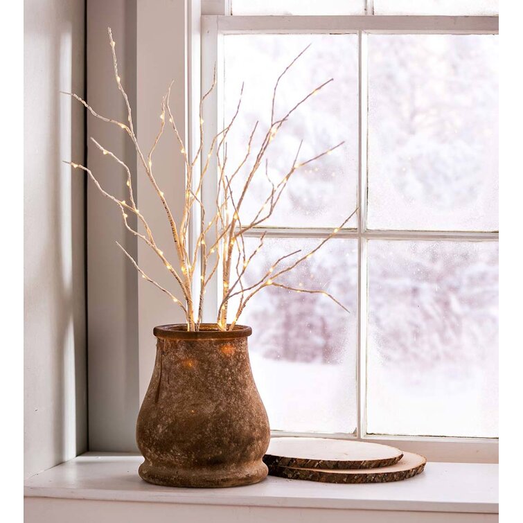 Tabletop Birch Christmas Tree with 50 LEDs