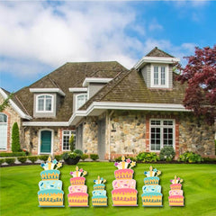 Tiered Birthday Cakes Yard Greeting Accessories