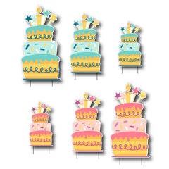Tiered Birthday Cakes Yard Greeting Accessories